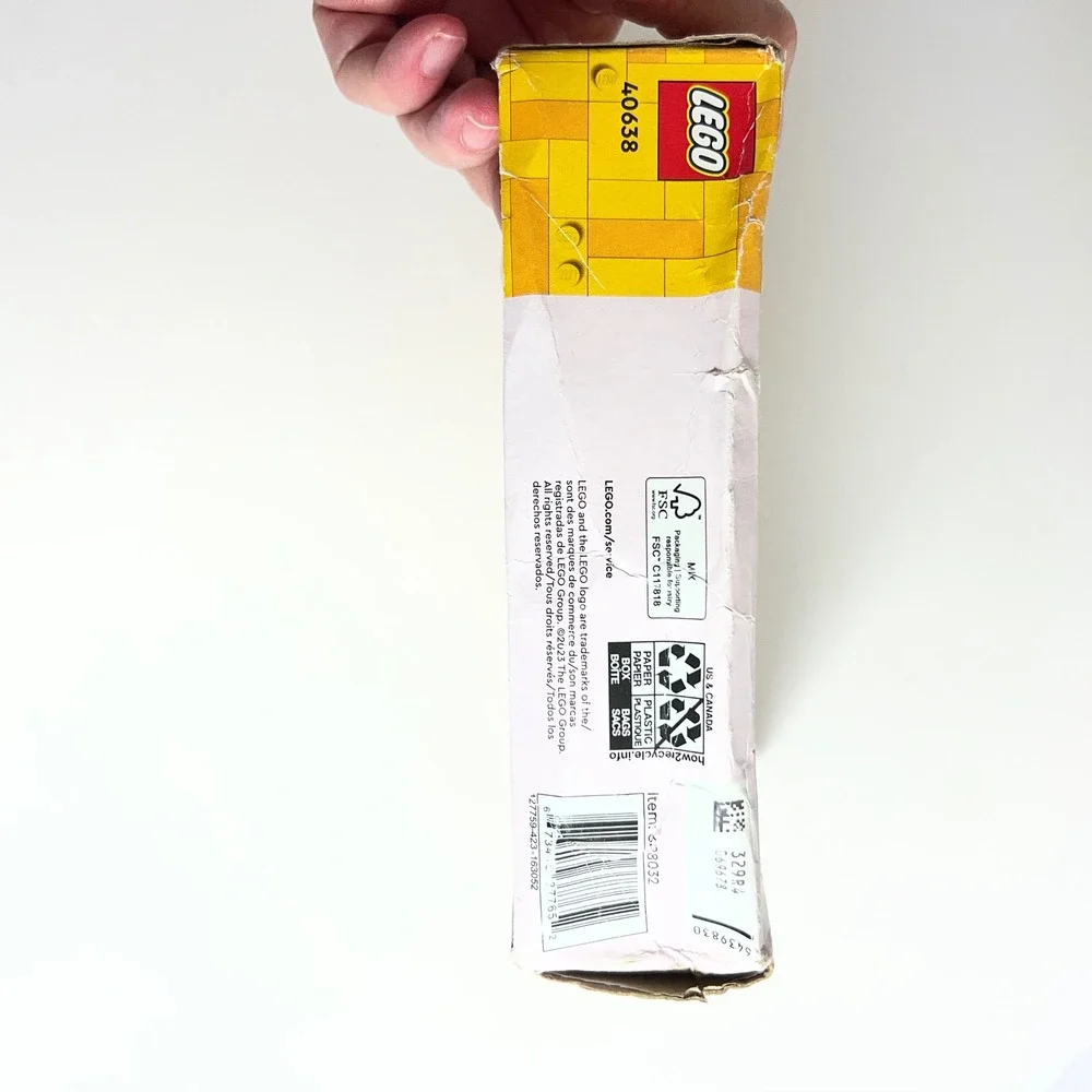 Lego heart ornament
